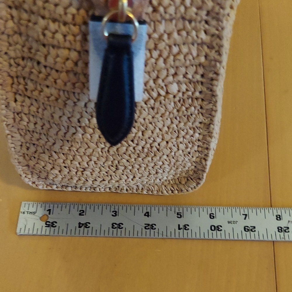 Coach Cargo Tote 26, NWT, Straw w/Black Accents - Picture 9 of 16